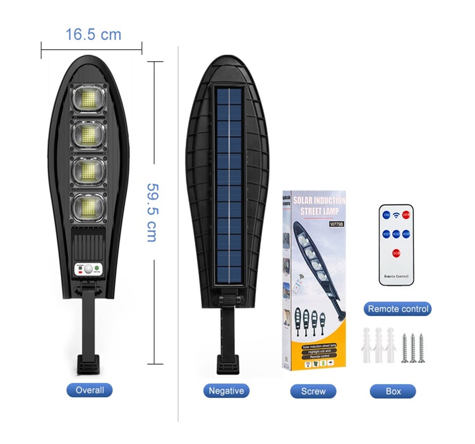 Zewnętrzna lampa solarna, Lights Outdoor Super Bright Akumulatorowa lampa słoneczna IPX65 Solar Street Lights Outdoor Potężne światło ogrodowe z czujnikiem ruchu