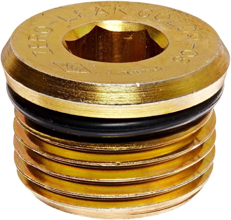 Moroso 97006 Replacement Magnetic Drain Plug, 3/4-16 (#8AN) Thread, Gold