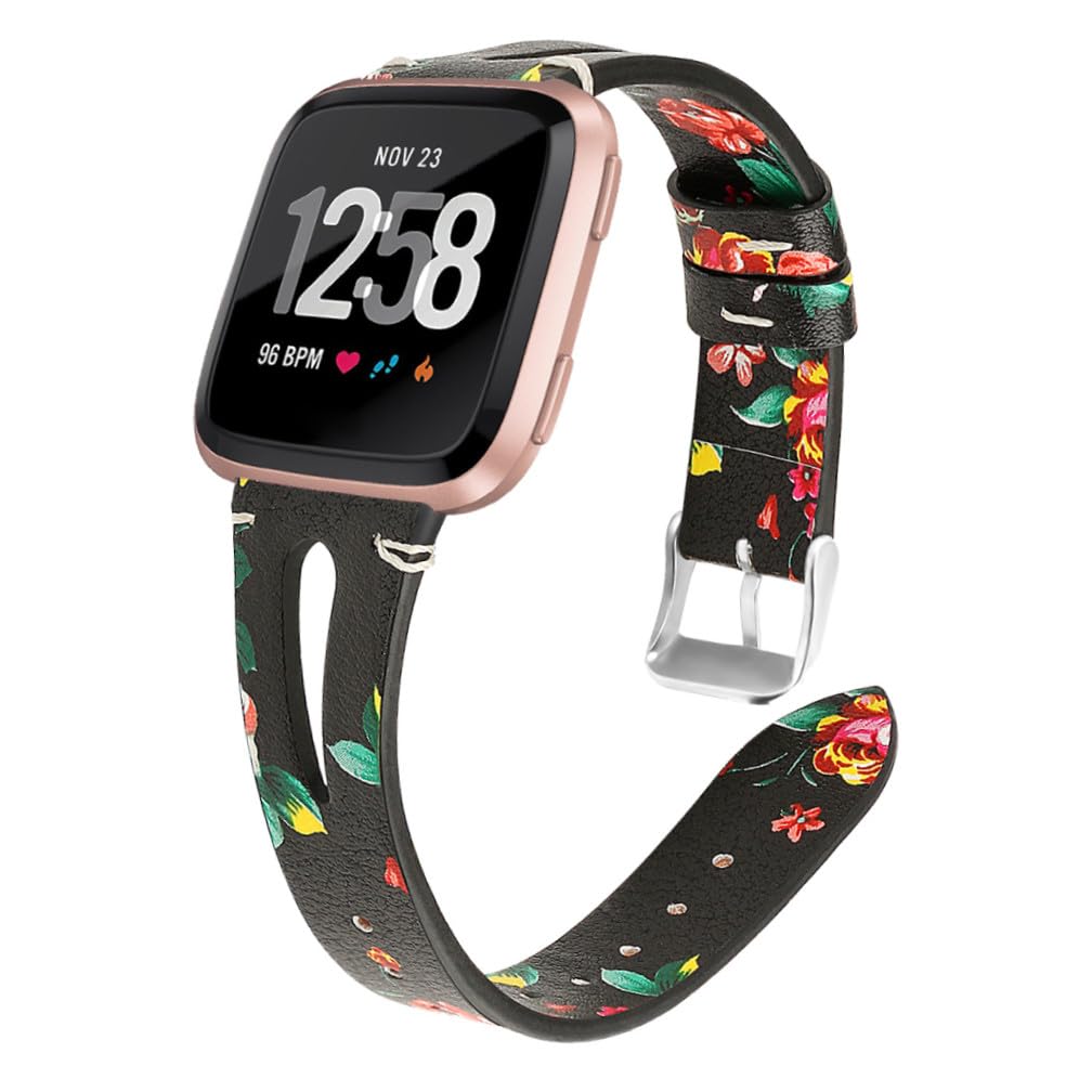 Gatuida 2piezas De Para Reloj Banda De Hebilla Metálica Compatible Diseño Floral Rojo Para y Ocasiones Especiales