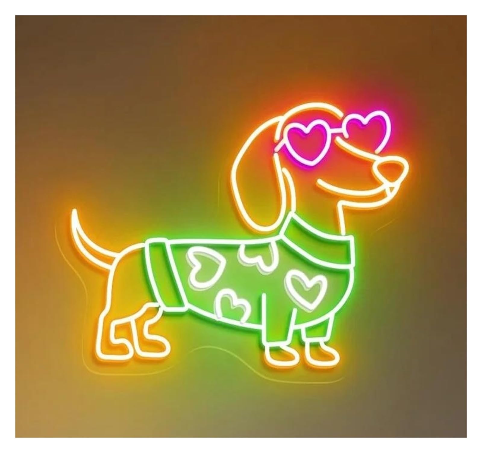 Scritta luminosa Insegna Al Neon Con Luce Dimmerabile A Forma Di Cane Bassotto Per Amanti Dei Negozi Di Animali, Decorazione Per La Stanza Dei Cani Per Mamma Di Cani 45x32cm