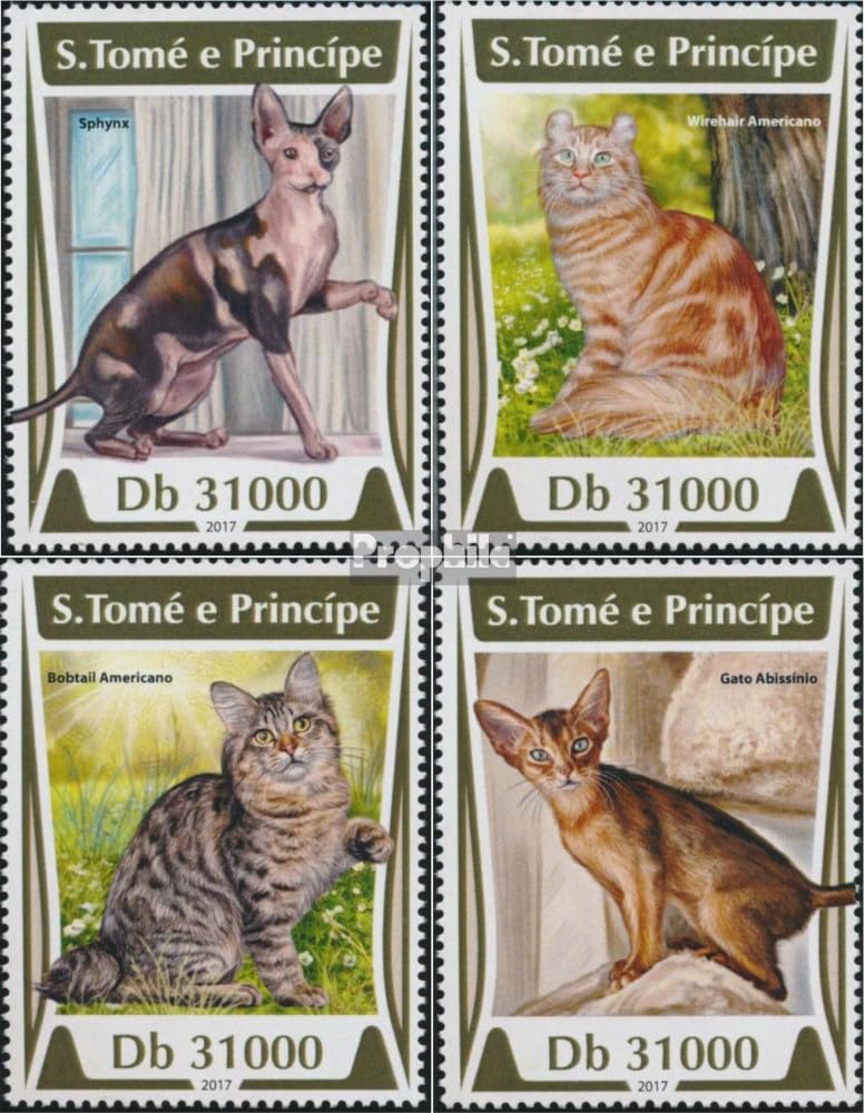 Carnet De Timbres Collector : Chats Et Félins De Sao Tomé-et-Principe 2017 – MNH, Gomme Originale