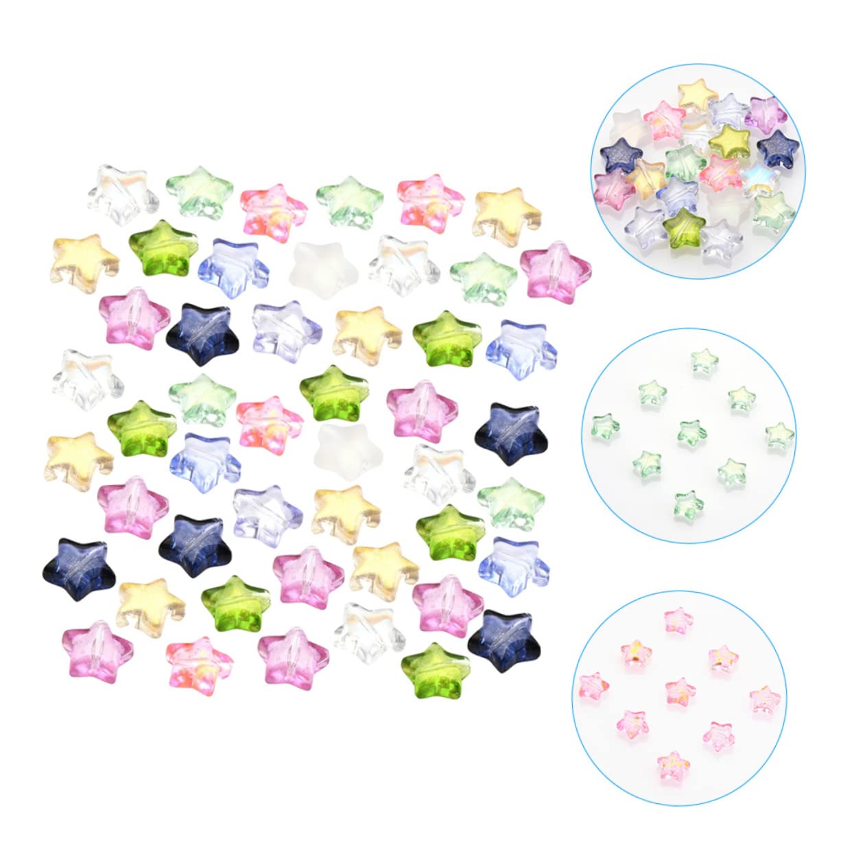 VILLCASE 5 Set Di Ciondoli Per Gioielli A Forma Di Stella Perline Decorative in Per Distanziatori 100 Pezzi*5