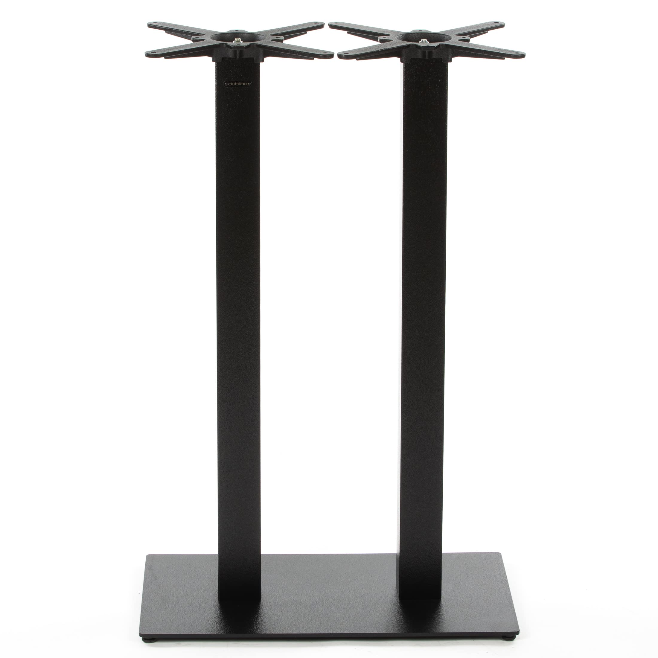 Doppel-Stehtischgestell Tischbein Schwarz | Premium | PJ7592/110 | Metall | Stehtisch | H 108 cm | 29 kg | Bodenplatte 70x40 cm | max. Tischplattengröße 120x70 cm