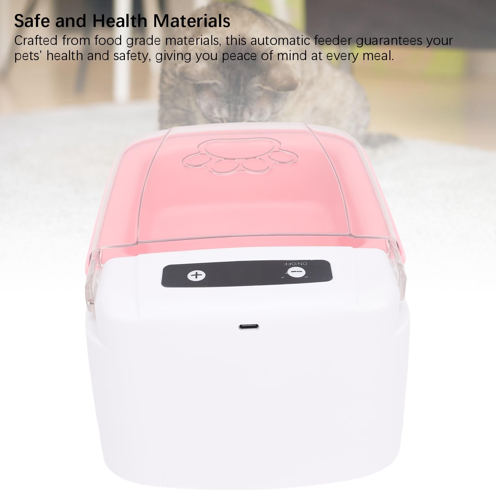 Topiky Mangiatoia Automatica per Gatti Temporizzata da 2,5 Litri Dispenser di Cibo per Animali Domestici di Grande Capacità Antiribaltamento con Timer Programmabile per Cani Gatti, Mangiatoia (PINK)