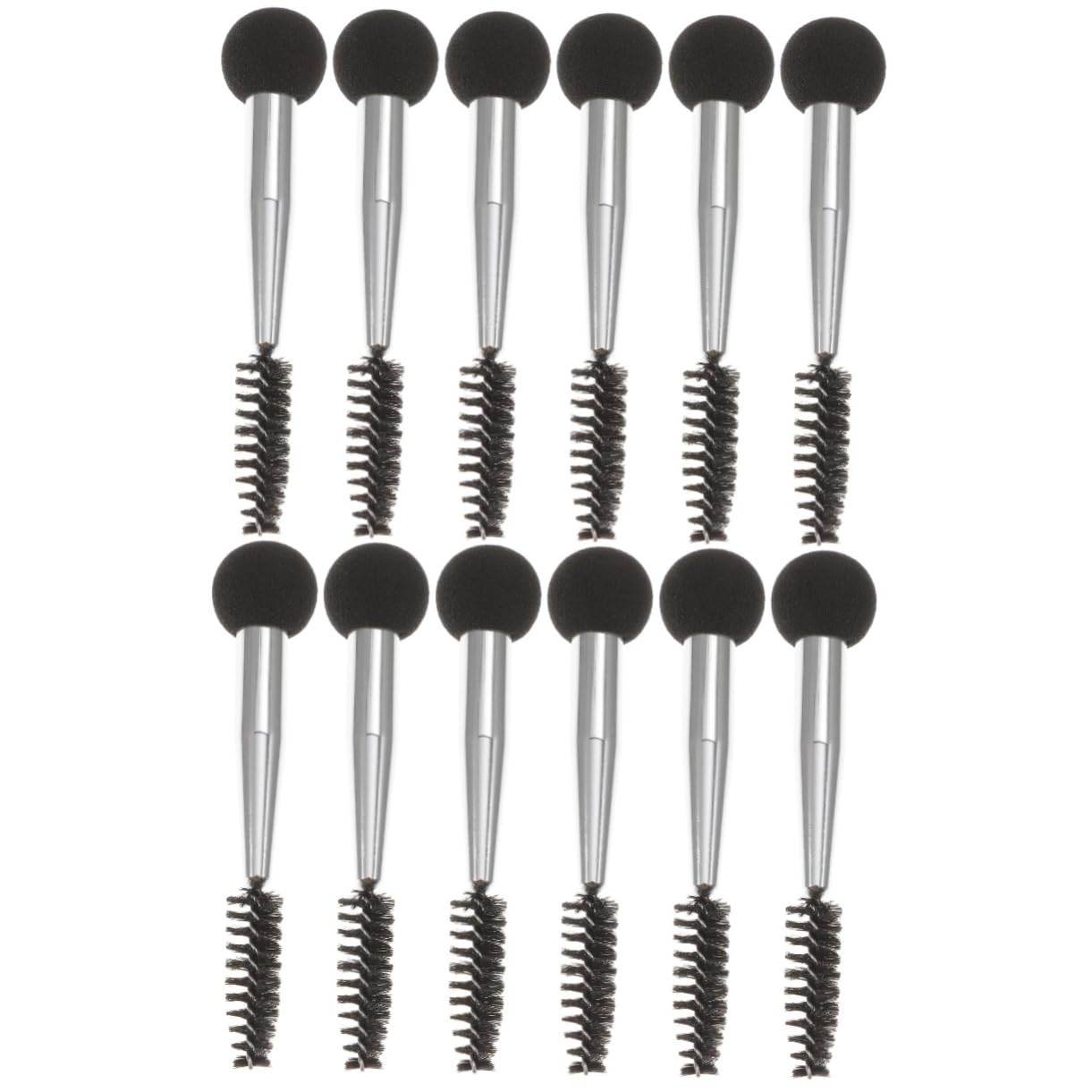 Outanaya 2sets Makeup Sponges Applicators Eyeshadow Foundation Brow Brush Mascara Tools Makeup Brush Kit 6pcs*2