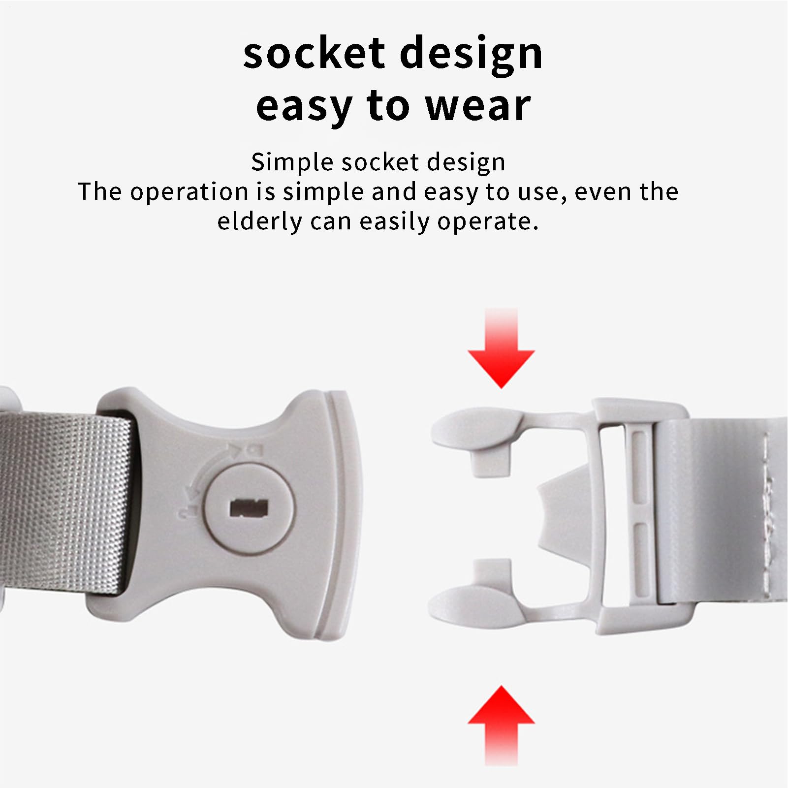 Leak-Proof Car Seat Strap - Child Harness Clips, Hard Chest Strap, Prevents Arms | Universal Seat Belt Buckle For And , Pr — view 4