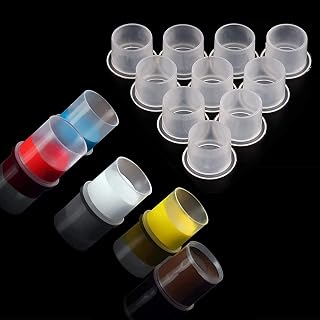 Ink Caps Cups Tattoo - MIUXIA Ink Cups 300pcs Medium Ink Cups with Base Pigment Caps Cups Pigment Caps