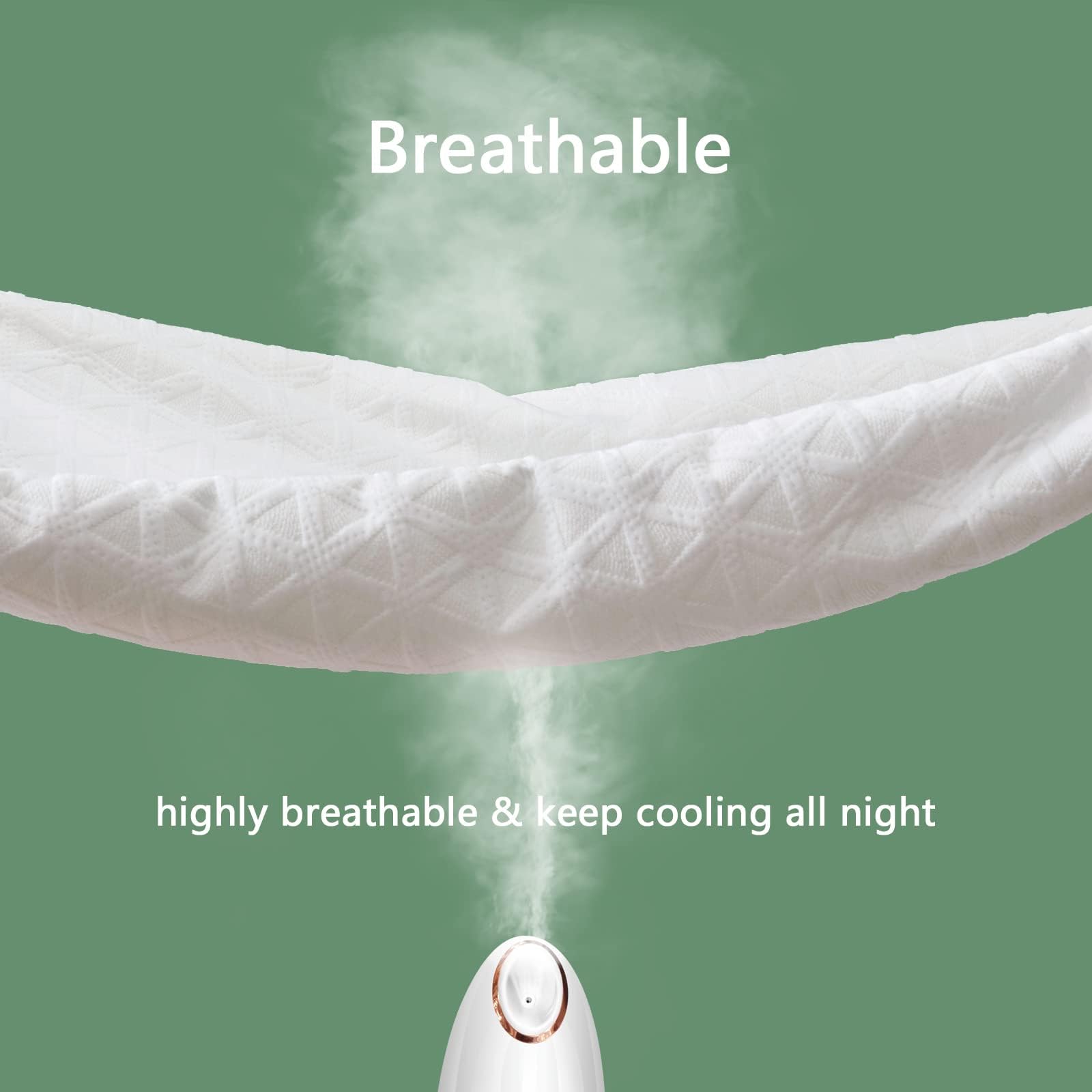 Premium Waterproof Mattress Protector Full Size, Breathable Bed Cover 3D Air Fabric Cooling Mattress Pad Cover Smooth Soft Noiseless Washable, 8''-21'' Deep Pocket (White)