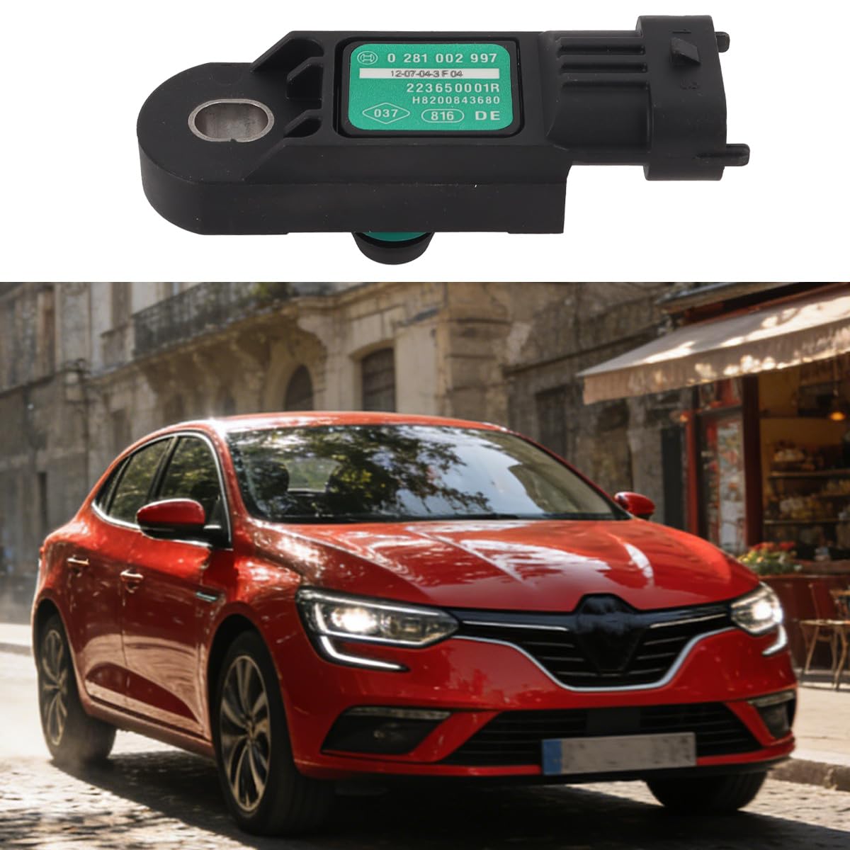 Ludom Capteur de pression absolue d'air de suralimentation du collecteur MAP 0281002997 0281002996