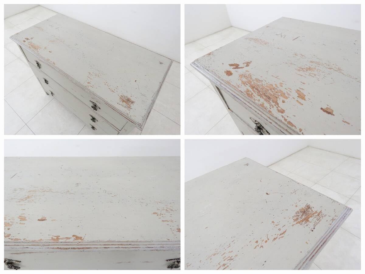 mica様 イギリス アンティーク チェスト 3ドロワーズ シャビーシック