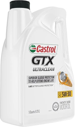 Miniatura 8 de Castrol GTX Ultraclean 5W-30 Aceite de motor de mezcla sintética, 5 cuartos de galón, paquete de 2