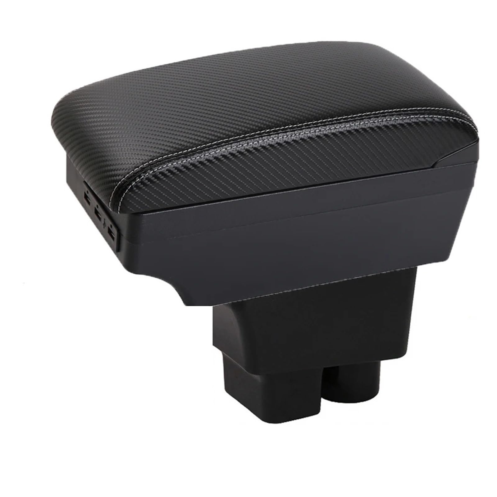 NOKRGQW Car Armrest Box For Skoda For Rapid Armrest Box Auto Storage Box Bracing Interior Details Retrofit Part(D-Black white line)