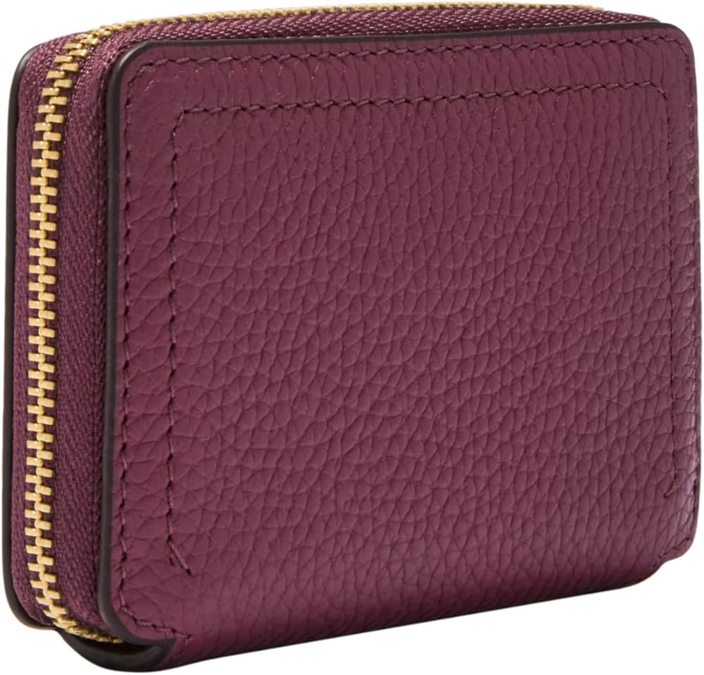 Fossil Women's Logan Leather Zip Card Case Wallet With Keychain for Women - Image 6