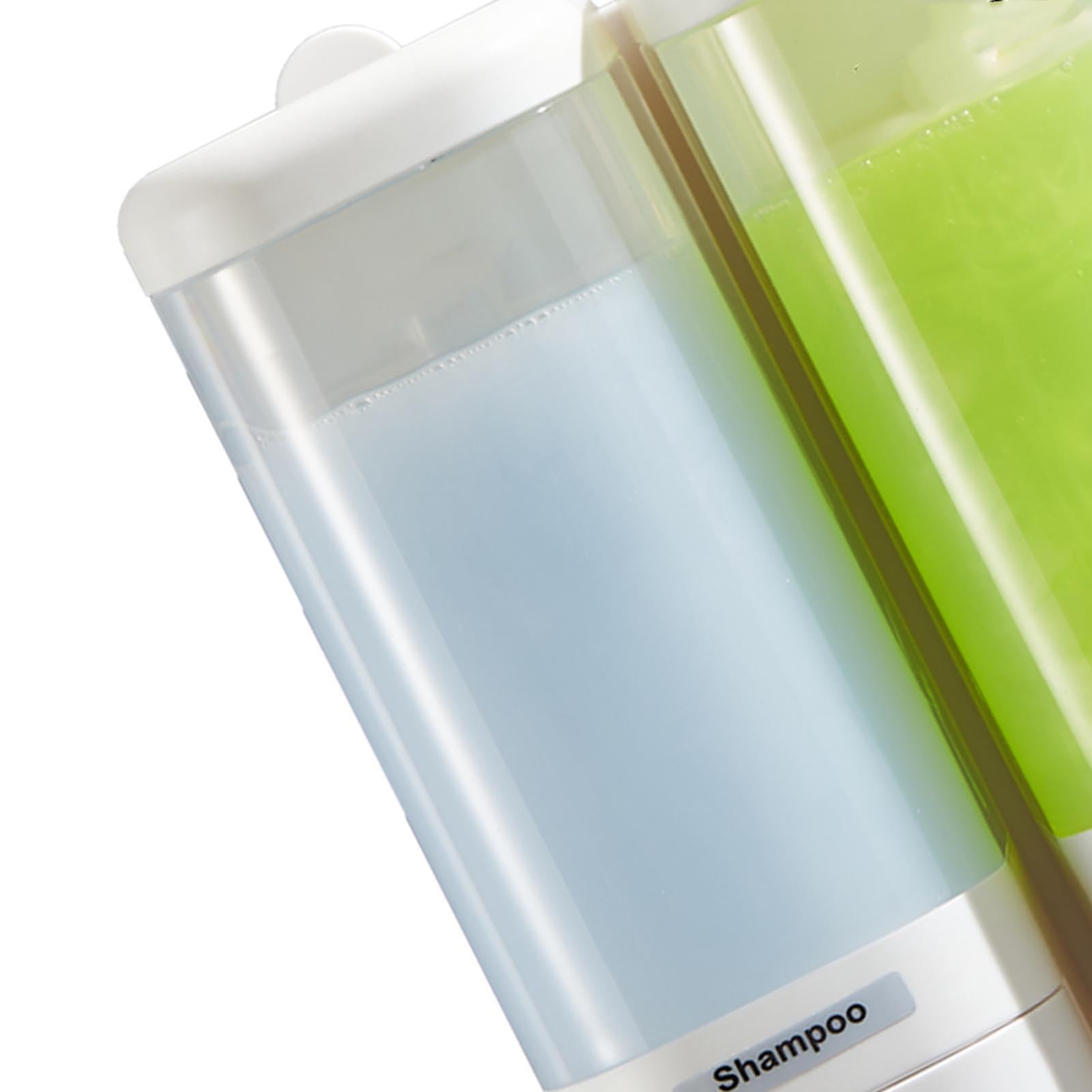 Dispenser di Sapone Liquido Doppio 480 Ml X2 Montaggio a Parete a