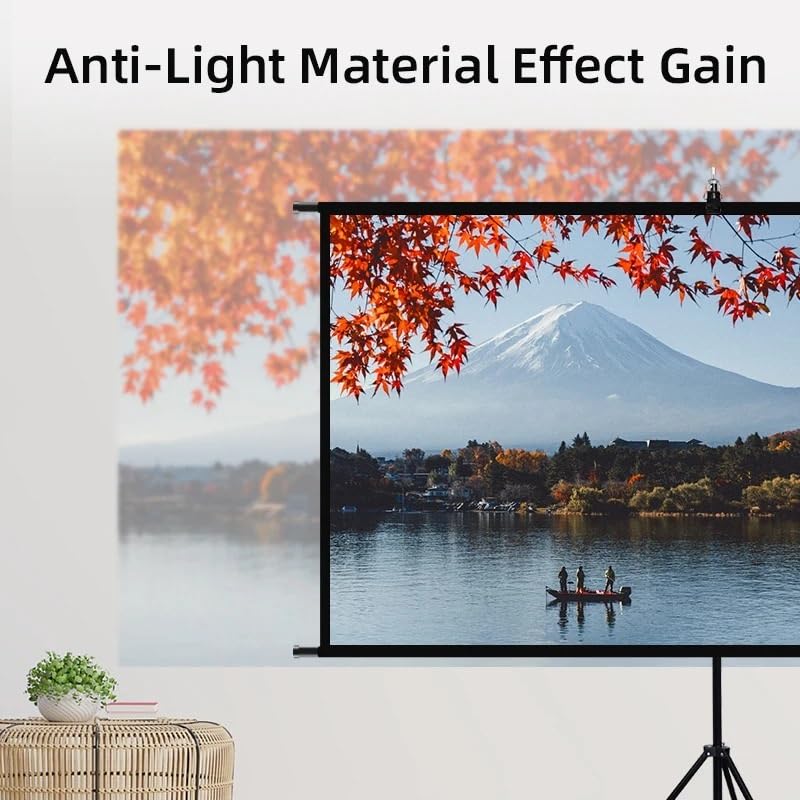 Pantalla proyector con soporte gris anti-luz 84 pulgadas miniatura 4