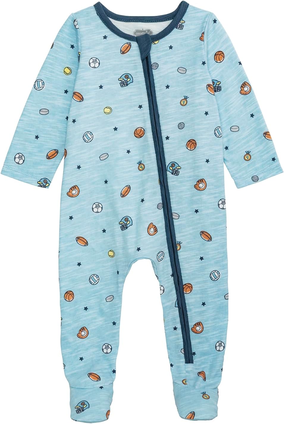 Mud Pie Baby Boy Mixed Sports Zip Sleeper