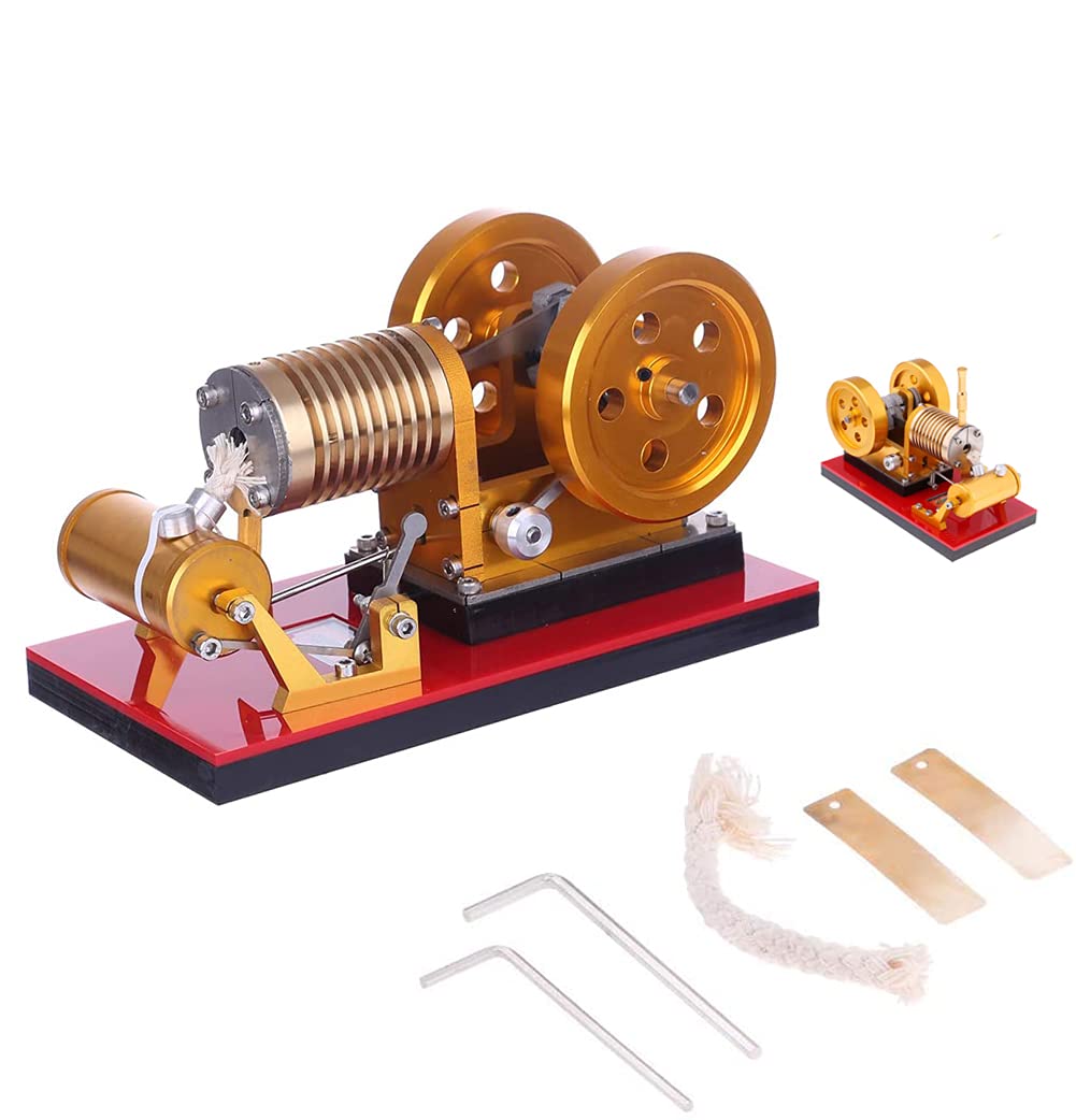Motor Stirlingmotor Engine Modelo Mecánico Kit De Construcción,Extractor Tipo Soplador Tipo Stirling Motor Modelo Suministros De Experimentación Juguete Educativo 17 X 9 X 12 Cm