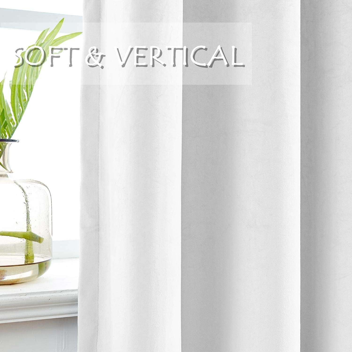 Double Double Pinch Pleated Soft Touch Blackout 100% Polyester Curtains for Room Darkening and Decoration with Hanging via Hooks. (Pure White 80 Inch Wide by 72 Inch Long- 2 Pannels Combined Size)