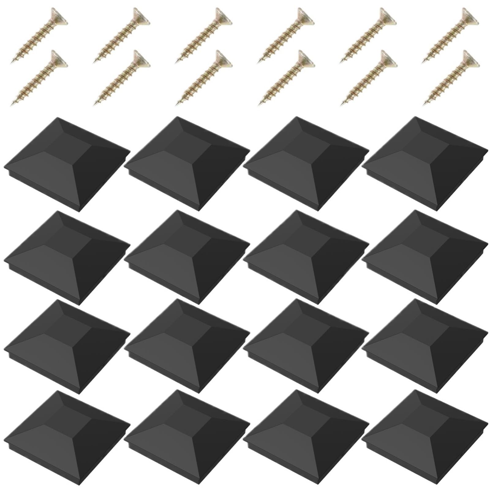 Irgvjifr One Color Fence Posat Cap 12Pcs 4X4(3.5In X 3.5In) Wood Fence Post Caps Pp Plastic Water-Proof Keep From Cracking For Courtyard