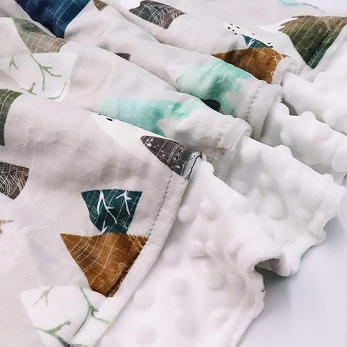 Miniatura 3 de TANOFAR Juego de ropa de cama de 5 piezas manta de bebé de montaña falda de cuna colcha sábana de cuna y apilamiento de pañales