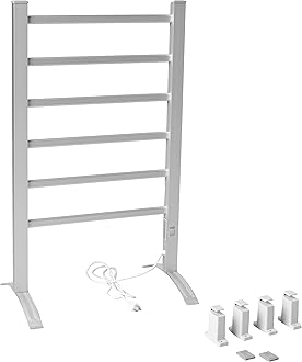 Heat Rails PA002T Towel Warmer Drying Rack with Timer, Brushed Chrome Color