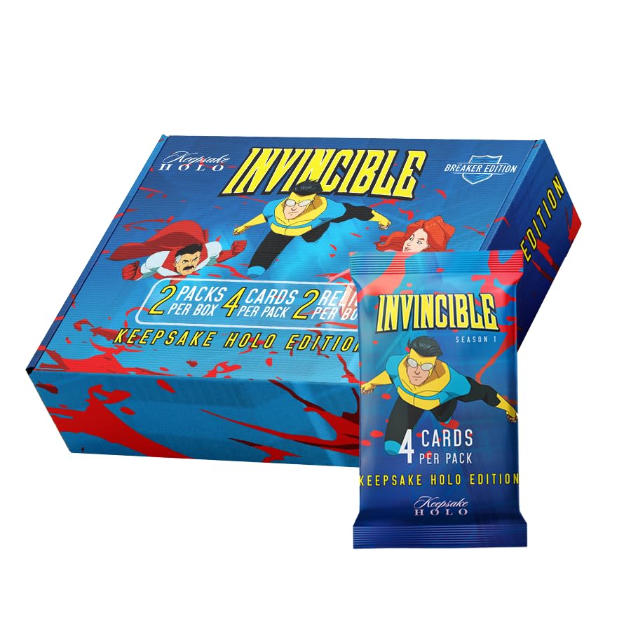 2025 Invincible Season 1 Keepsake Holo Breaker Box Breakers Edition 2 Packs Per Box Holo Mirror Cards Relics Case-Based Inserts 600-Card Checklist