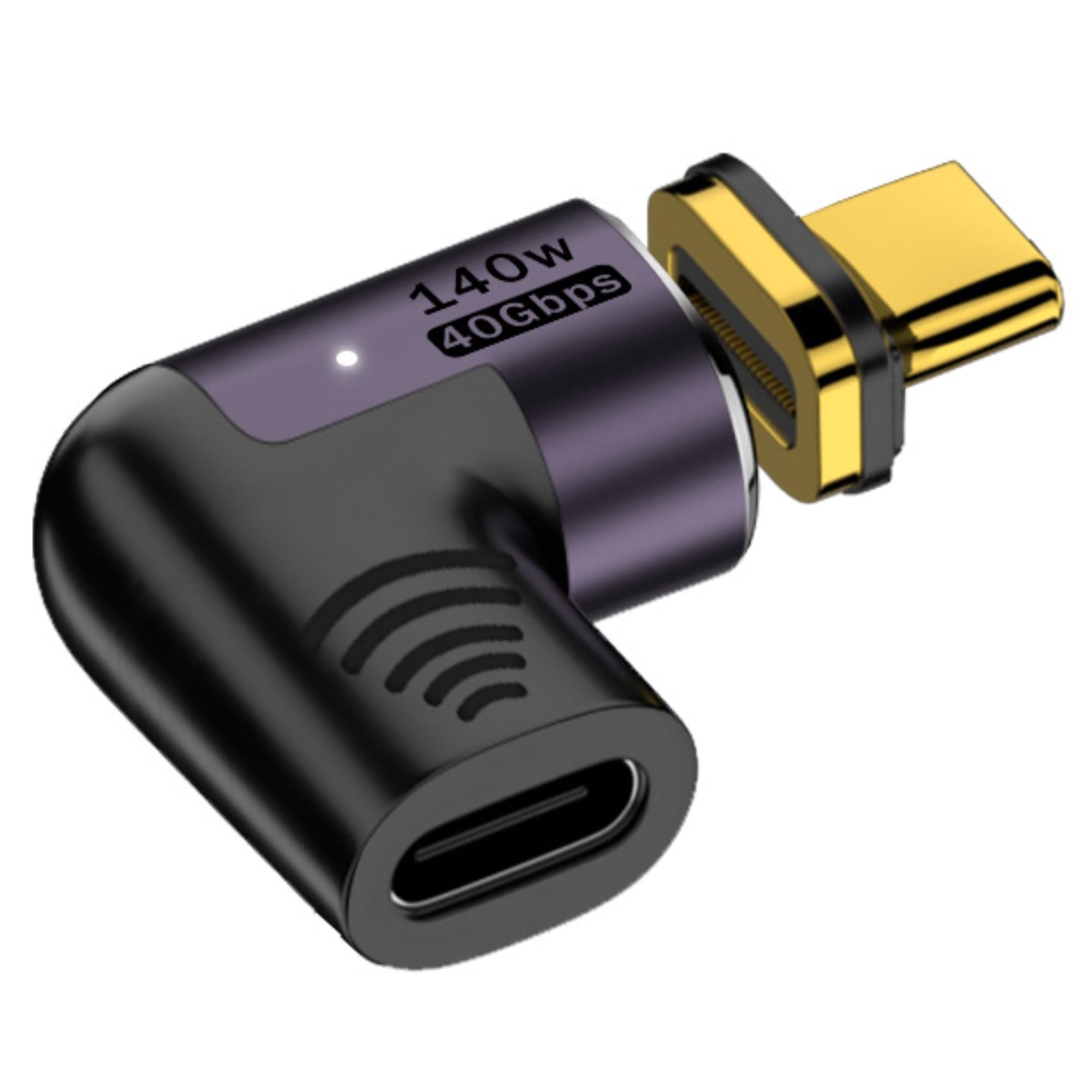 全3種 fine-R 140W 対応 マグネット式 USBアダプタ 方向変換アダプタ USB4 TYPE-C サイドベント型 高速充電 PD充電 高速データ転送 40Gbps 8K映像出力 オス メス USB-C コネクタ パソコン・周辺機器 PCアクセサリ・サプライ (PL保険加入品) (140WM サイドベント型)