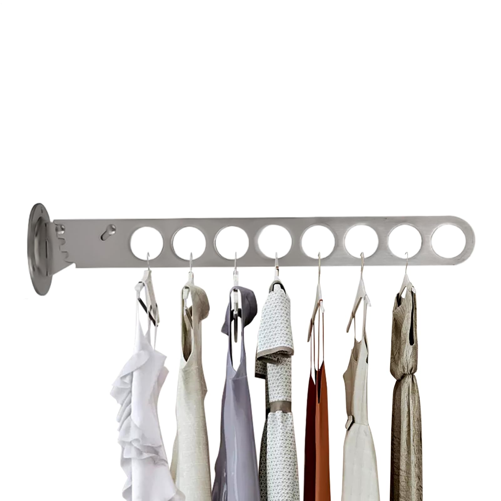 Séchoir à linge mural pliable en inox pour sécher efficacement dans une petite salle de bain