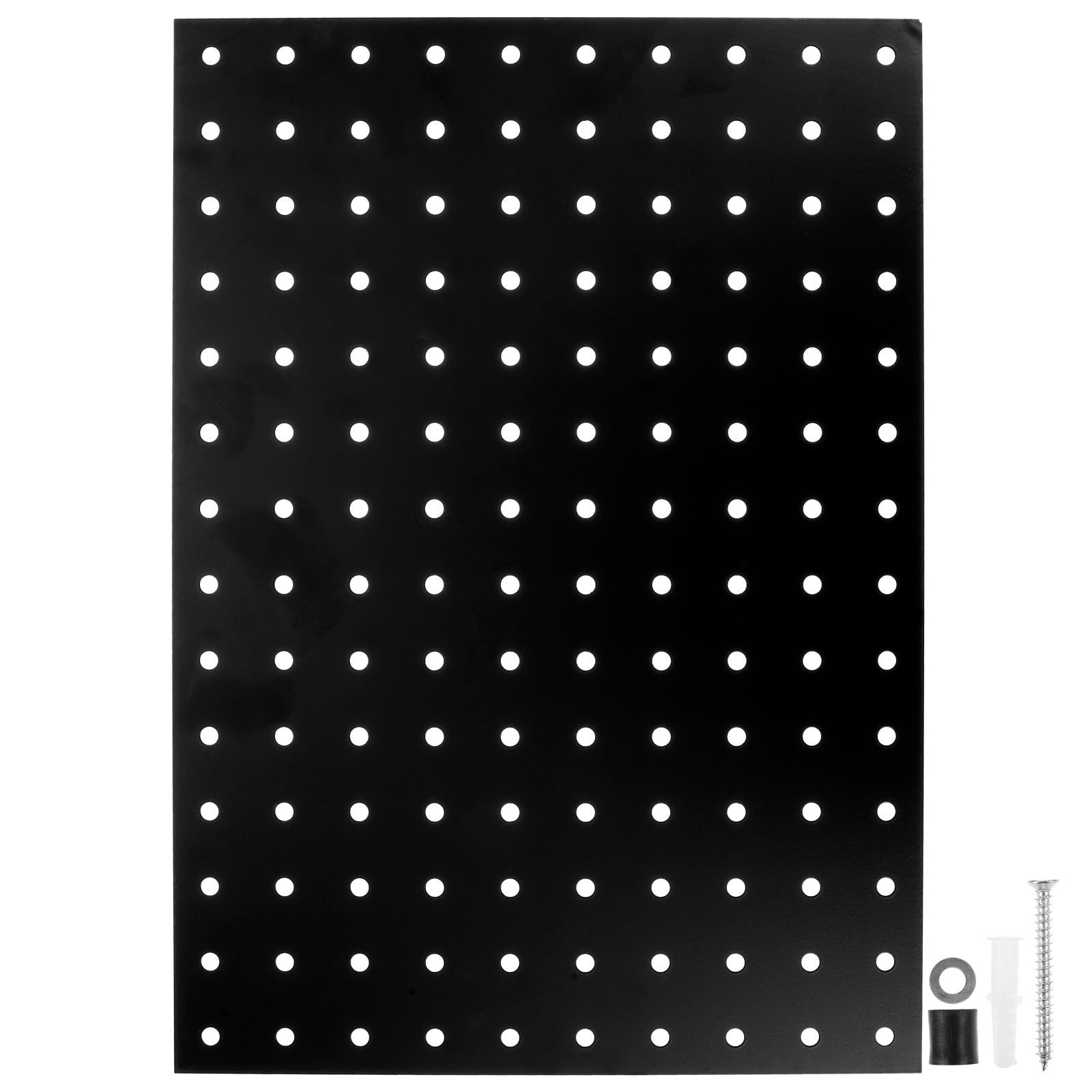 Panel metálico perforado negro de hierro resistente con almacenamiento vertical 8