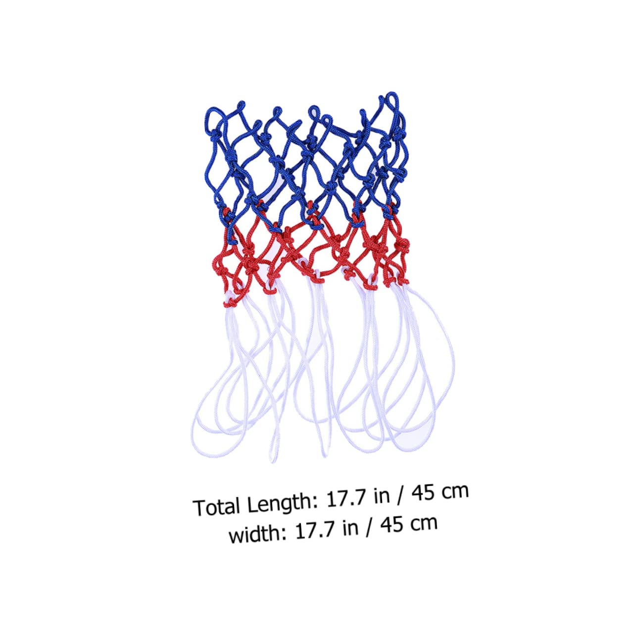 POPETPOP Basketball Nets 4 Pcs Tricolor Nylon Mesh Easy Install Resistant to Wear Weather