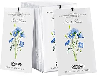 MYARO 12 Packs Linen Scented Sachets for Drawer and Closet, Long-Lasting Sachets Bags Air Freshener Fresh Scents, Potpourri Bags Home Fragrance Sachet for Lover