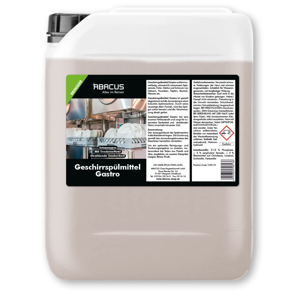 ABACUS® 25 L Geschirrspülmittel Gastro - Geschirrspülmittel für Industriespülmaschinen (1220.25)