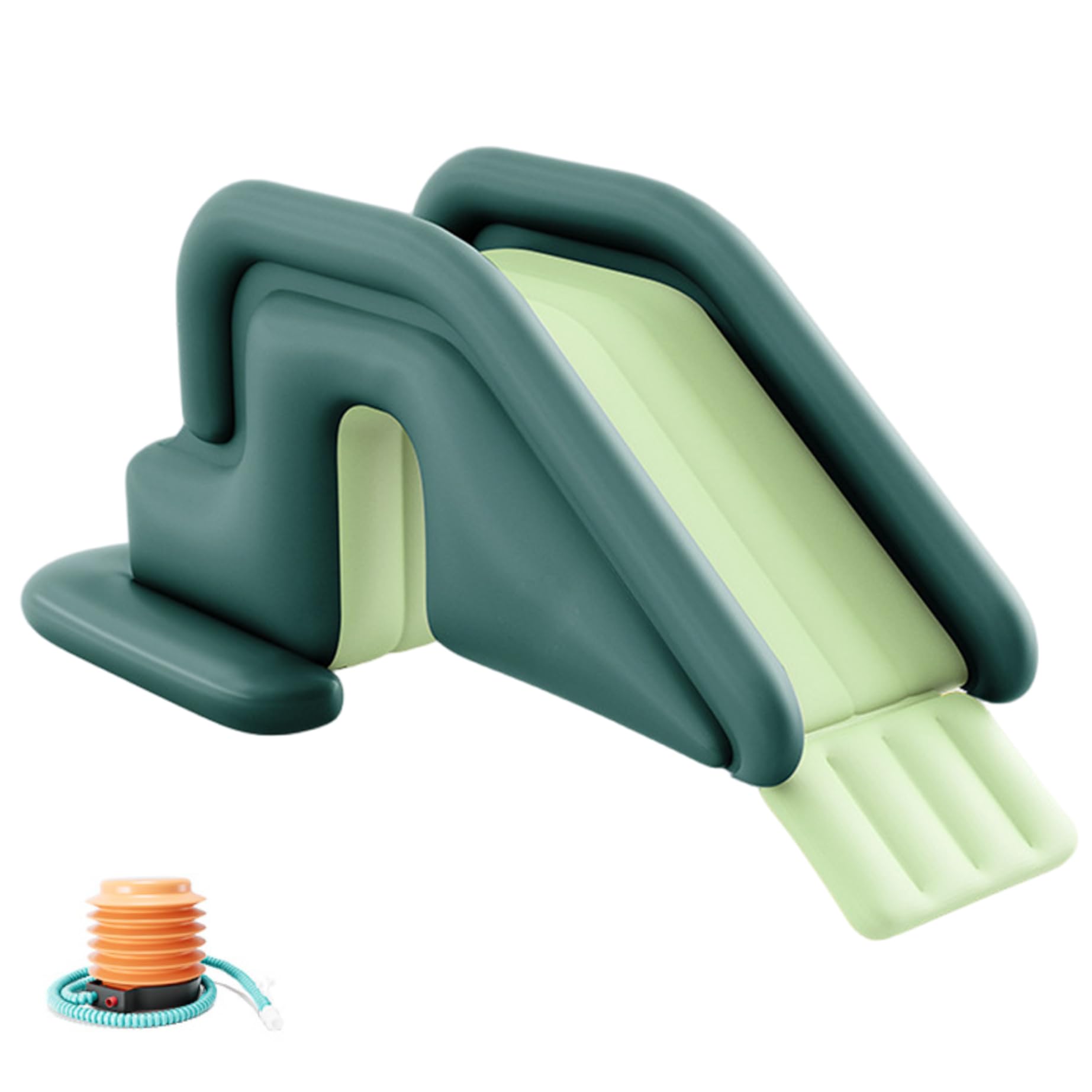 Toboggan de Piscine, Toboggan Gonflable en PVC de 78, 7x31, 5x33, 5 Pouces avec Pompe à air pour extérieur, intérieur, arrière-Cour, Jardin, Vert