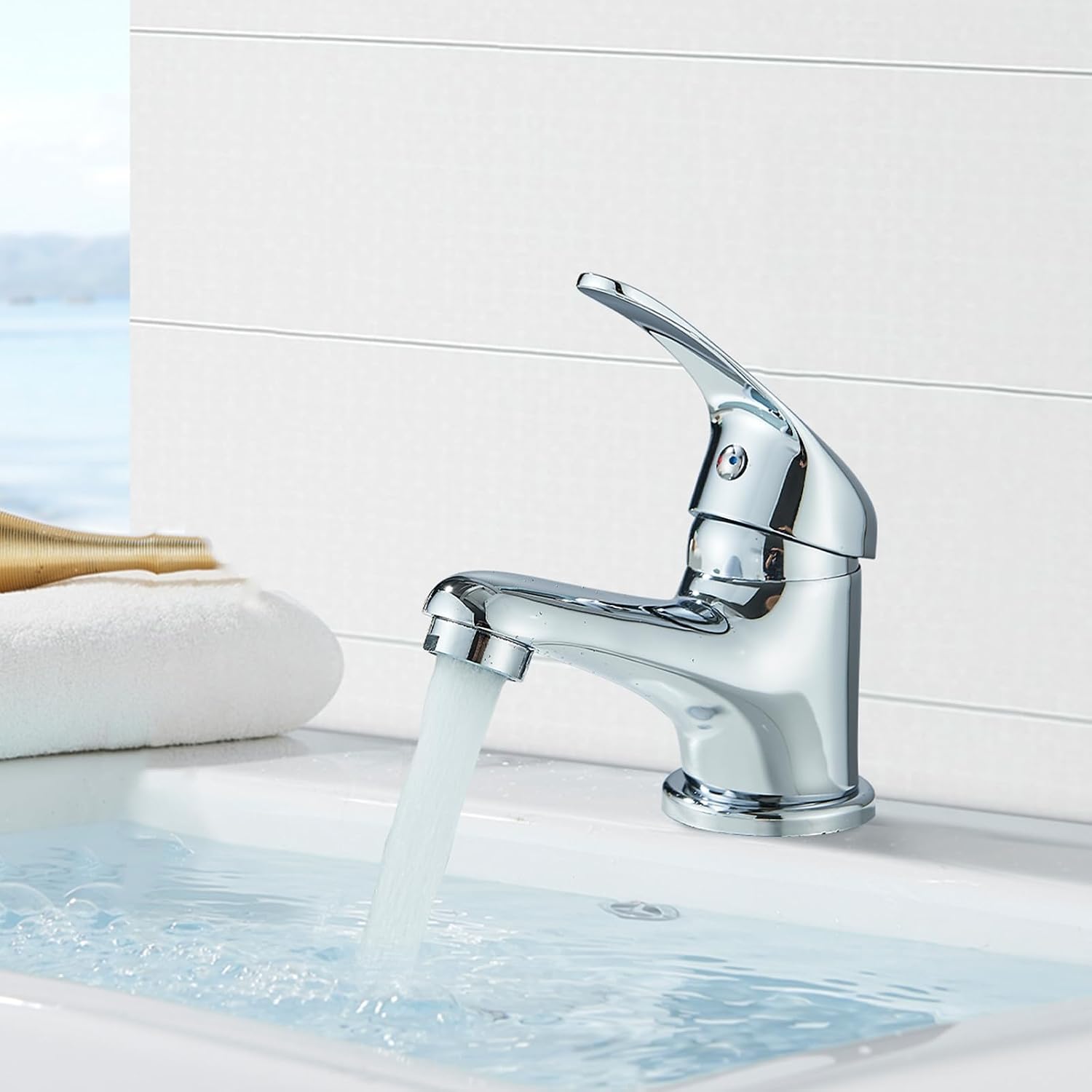Washbasin tap bathroom washbasin tap water saving chrome