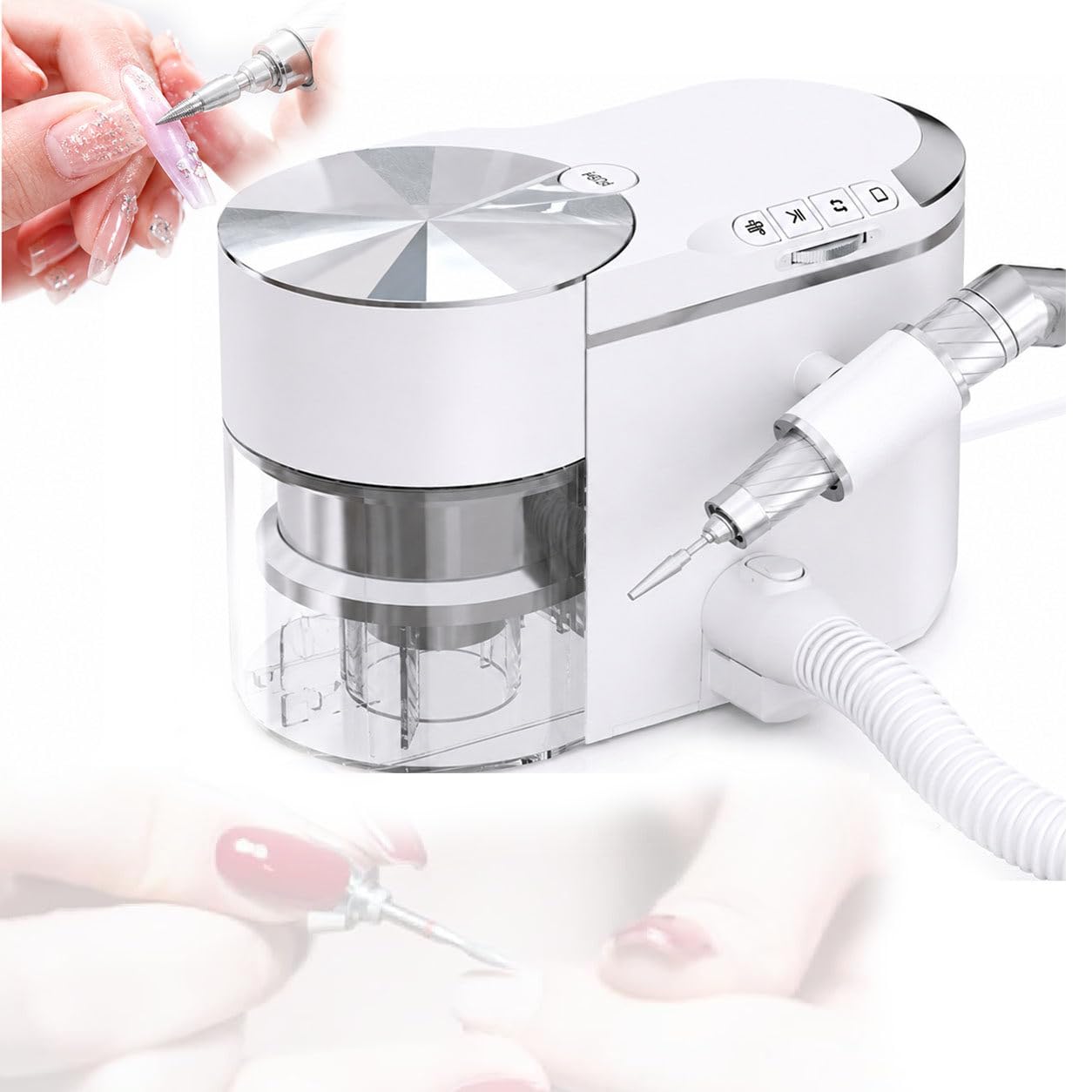 Aspiradora Profesional para Manicura,Lima De Uñas Y Aspirador De Polvo Profesional 2 En 1,Ultra Silencioso Menos De 68 Db,Manguera De Extensión,para Salones De Belleza