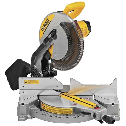 DEWALT 12-Inch Miter Saw, 15-Amp, Single Bevel, Compound (DWS715)