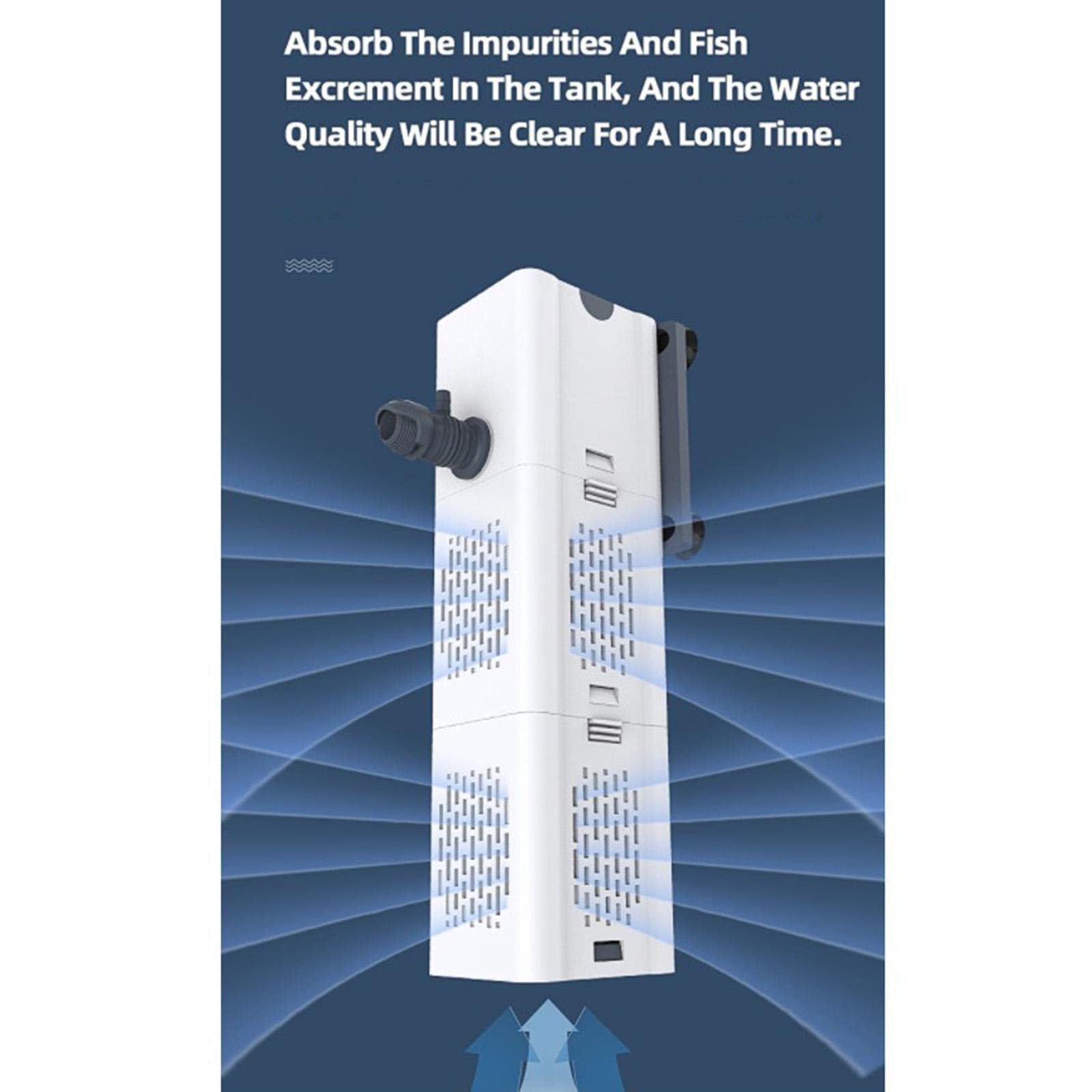 Filtro Acuario Bomba Sumergible Interna Silenciosa Plástico Filtro Potente Adecuado para Acuarios Pequeños Estanques Paisajismo ACU, 30W, Individual