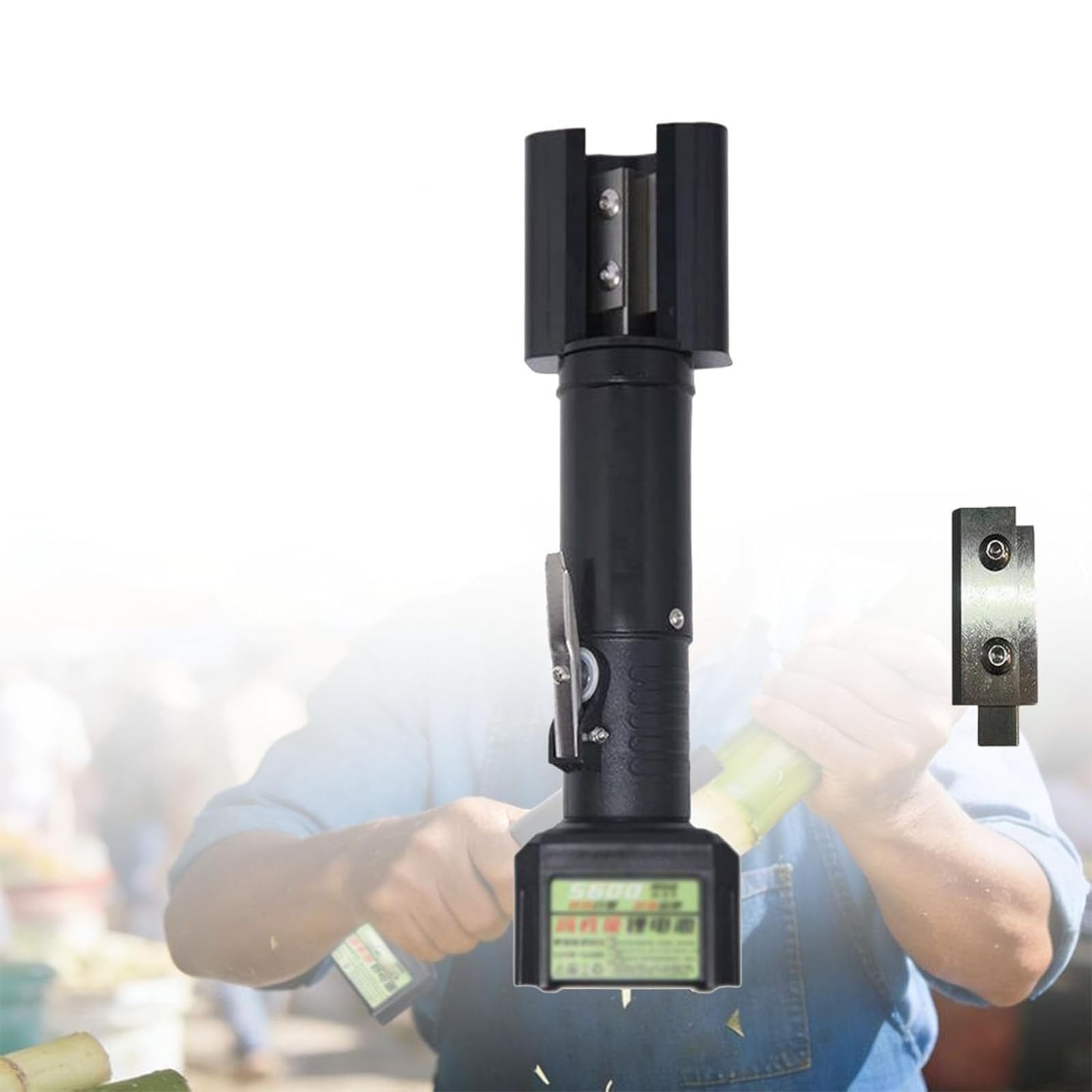 Máquina rascadora automática de caña de azúcar, pelador eléctrico, velocidad de 7500 rpm, cuchillas de acero inoxidable, diseño no dañino para frutas y verduras