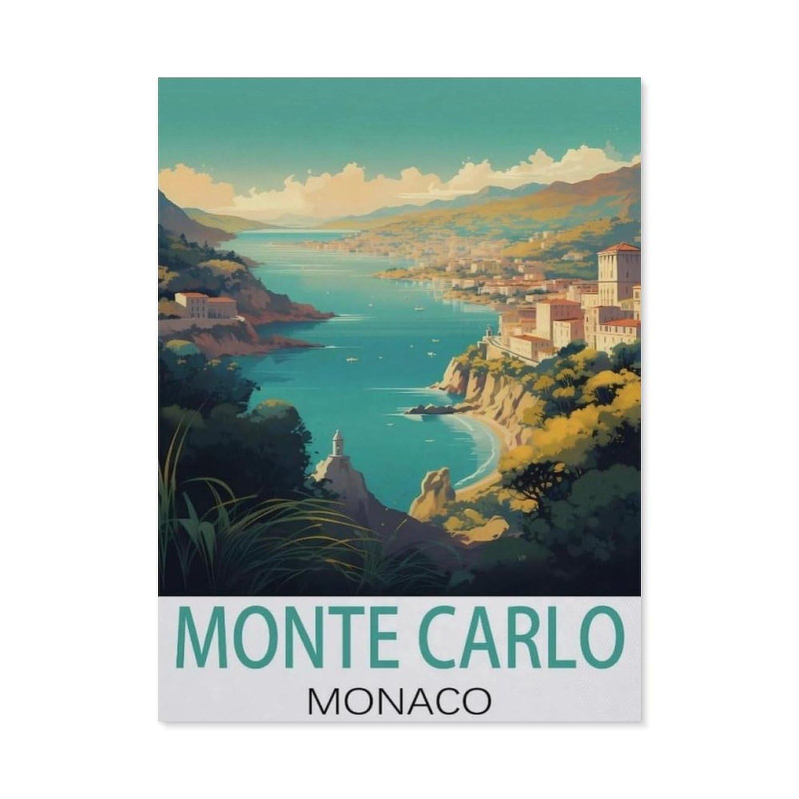 BEAYODKP DIY Diamond Art Kits，Monte Carlo Monaco（50x60cm）