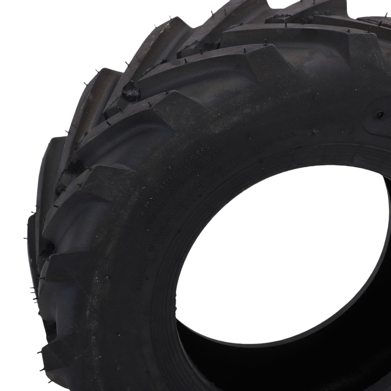 Tbest Pneu sans Chambre à Air 16 X 6,50 8, Très Résistant, Traction élevée, Tracteur Agricole pour Tondeuses à Gazon, VTT, Motoculteurs, équipement Agricole, Taille 5, 4 Plis, Toutes