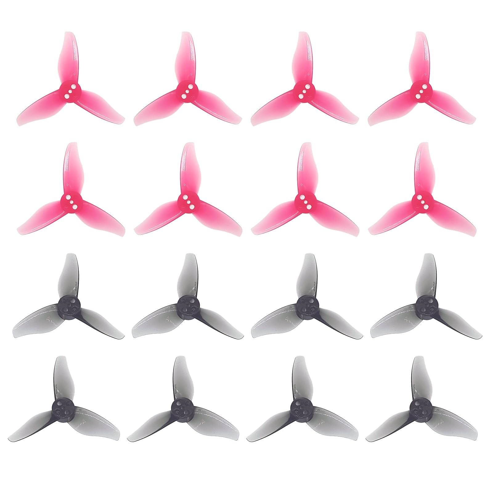 8 Pairs RC Propeller 2023 1.5mm 3-Blade Propeller 3 Holes Props for Gemfan Hurricane for 1105-1108 Brushless Motor RC Drone FPV Racing Toothpick 8CW 8CCW(4 Pairs Gray, 4 Pairs Red)
