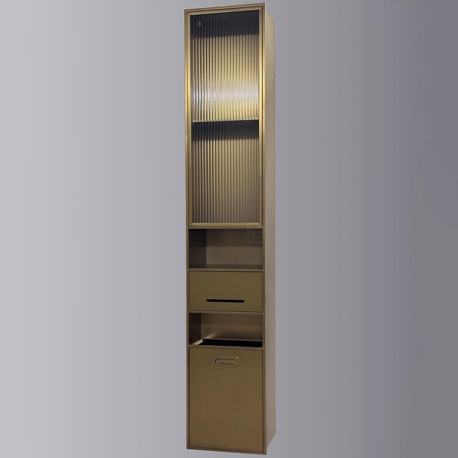 Portarrollos de Papel Higiénico Empotrable con Cubo de Basura Integrado, Hornacina de Baño de Acero Inoxidable 304, Armario de Pared con Contenedor de Residuos Oculto(Gold)