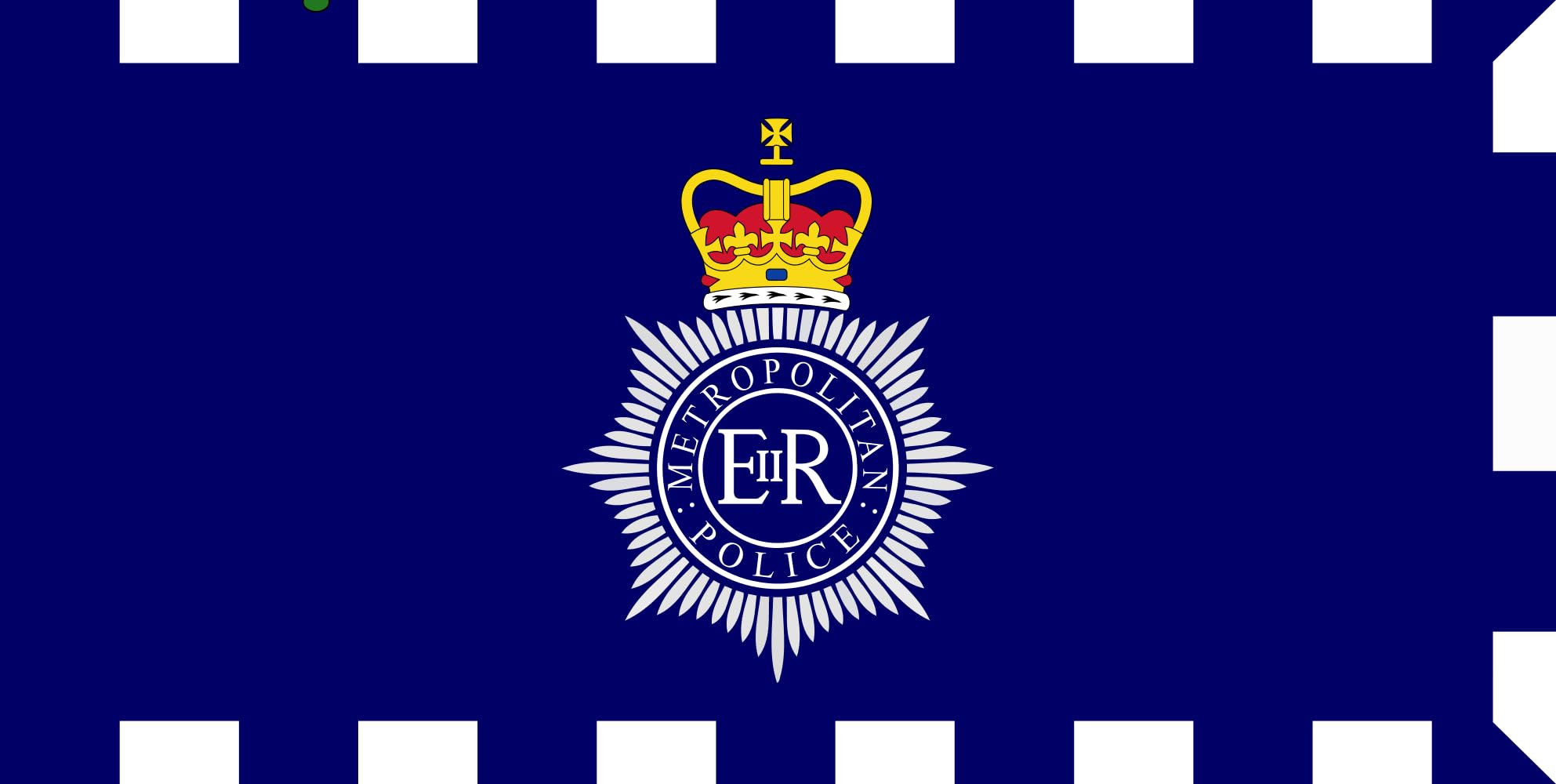 Drapeau Metropolitan Police Elizabeth II grand modèle pour pavoisement historique