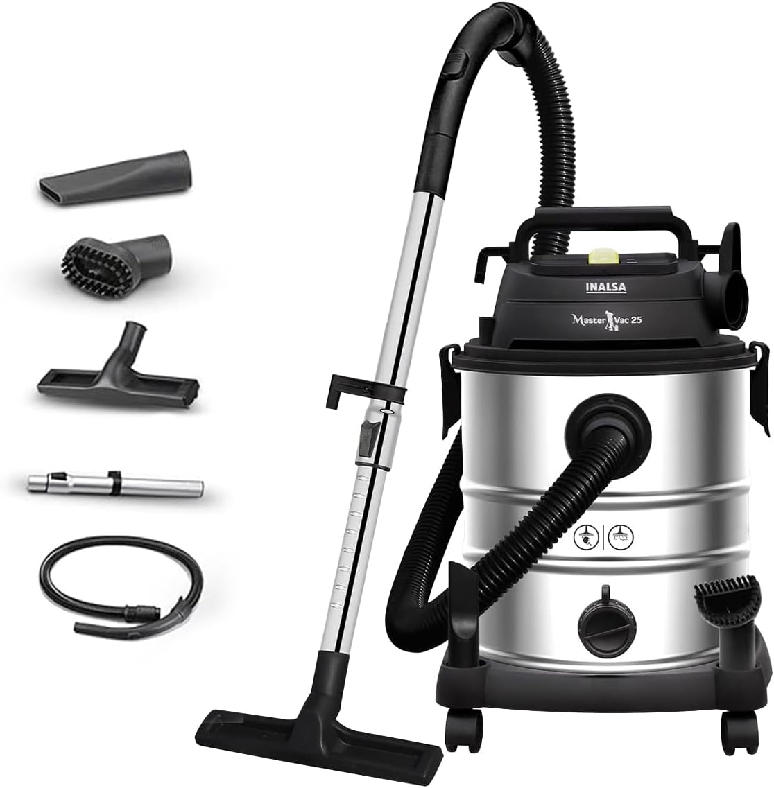 Wet and Dry Vacuum Cleaner with Blower Function|1700 W & 42 LTR Capacity|28 kPa Suction|2 Yr Warranty|HEPA Filter|House Cleaning Machine,Industrial Vacuum Cleaner Heavy Duty(MasterVac 42)