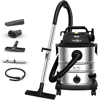 INALSA Vacuum Cleaner Wet and Dry Heavy Duty 1700 W & 25 Ltr Capacity|22KPA Suction|HEPA Filter & Metal Telescopic Tube|2 Year Warranty|SS Metal Tank|For Home,Office,Hotel Cleaning (Master Vac 25)