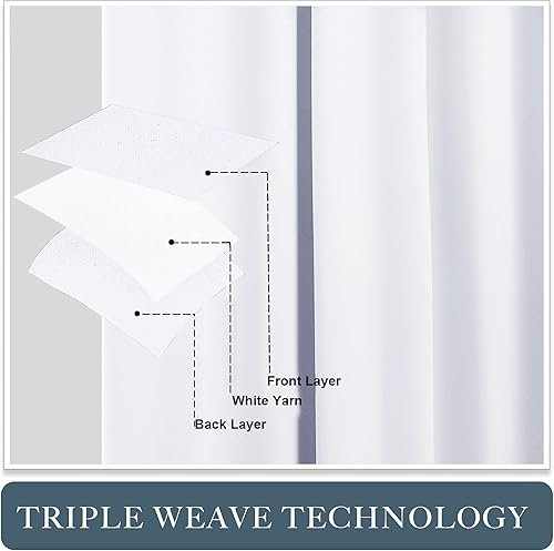 Miniatura 4 de PONY DANCE Cortinas opacas de 95 pulgadas de largo, cortinas opacas con aislamiento térmico, pestañas traseras, bolsillo para barra, bloqueo de luz,