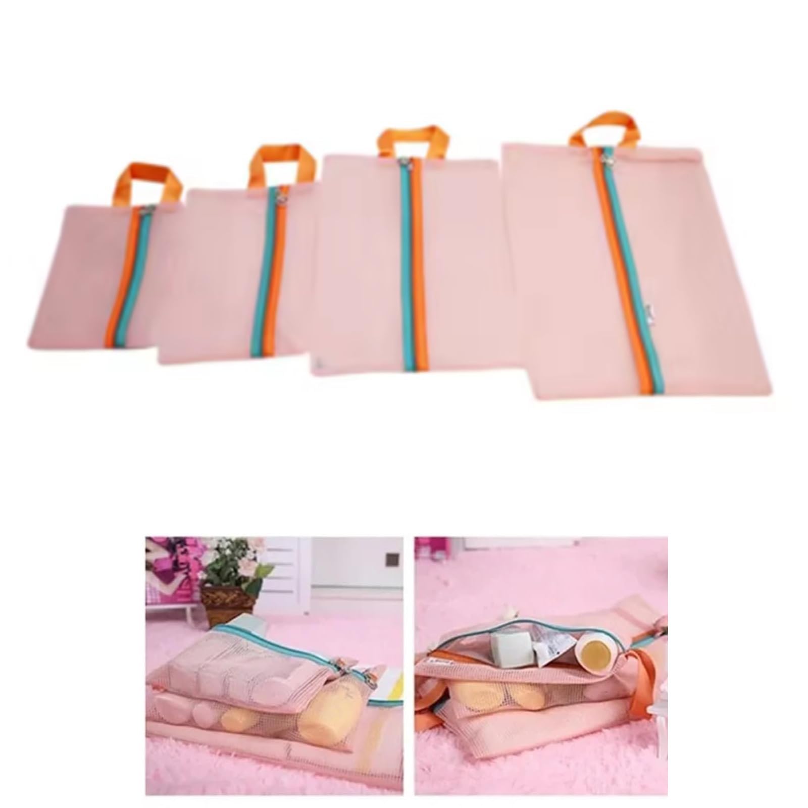 4pcs Set Of Flat Pack Suitcases Organizers Portable For Efficient Packing And Space Saving Travel Solution Daily Use