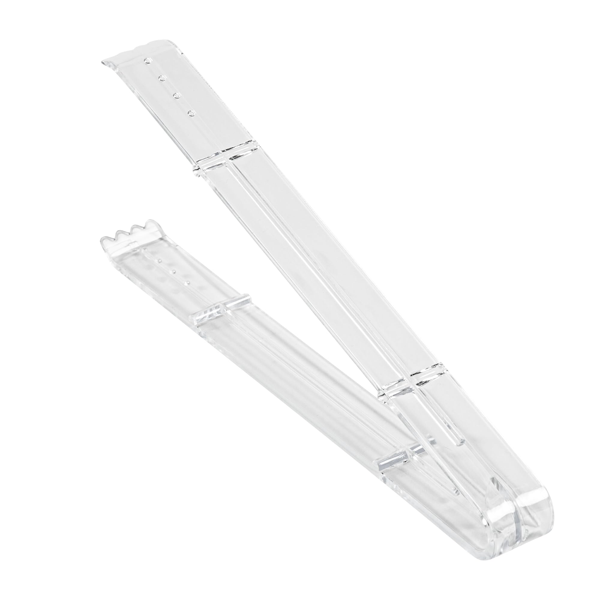 Restaurantware - Cater Tek Pinzas para servir de 9 pulgadas, 10 pinzas desechables para catering, con puntas dentadas, resistentes, pinzas de plástico transparente, mango largo, para bodas, bufés,