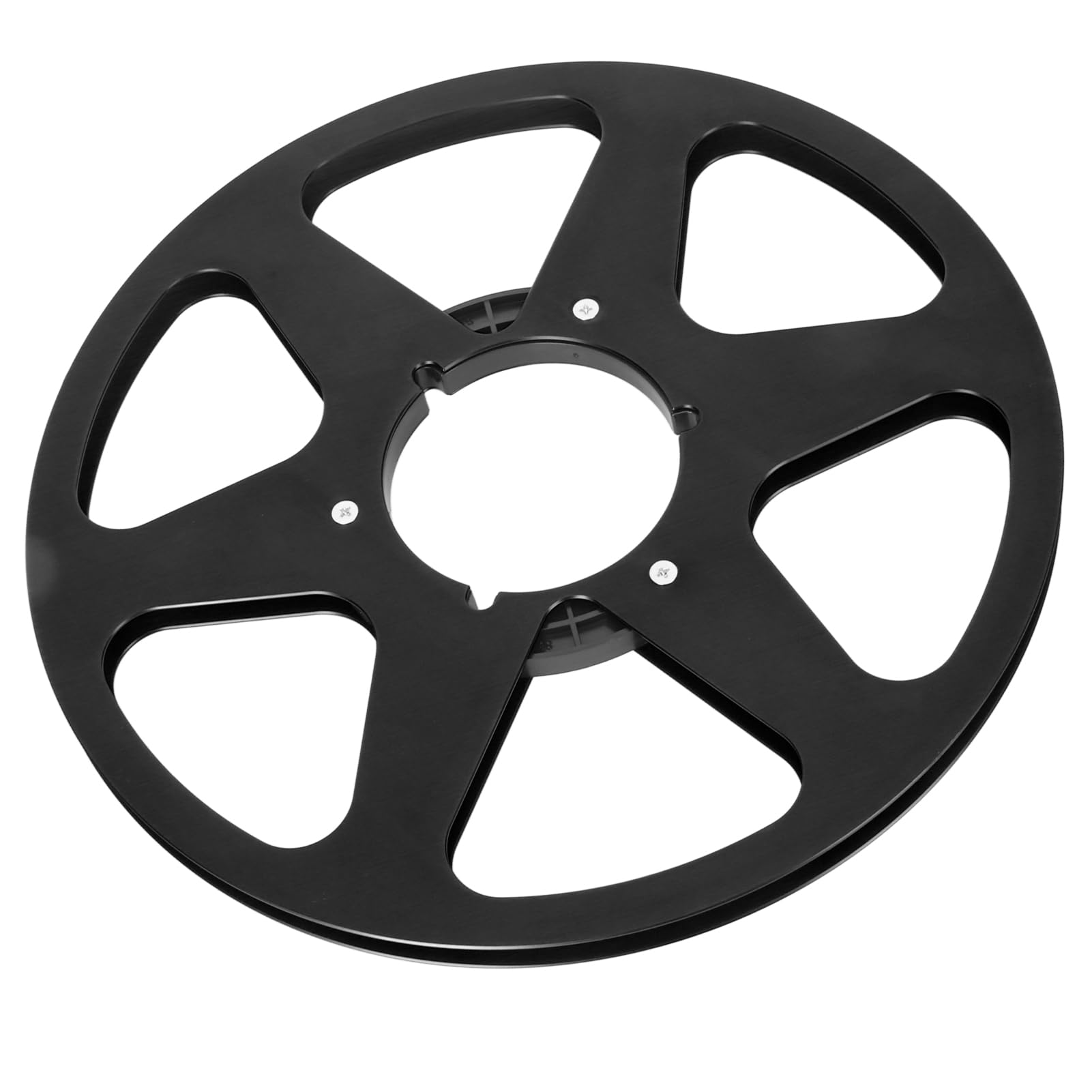 Bobine de Bande Vide, 1/4 10,5 Pouces 6 Trous Universal Open Reel Sound Tape Bobine Vide, Bobine de Réception en Alliage D'aluminium, pour Studer (Noir)