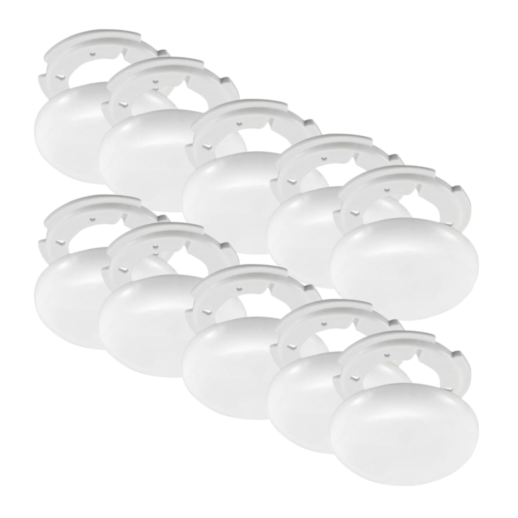 10 Stück Abzweigdose Deckendose Kabeldose Abdeckdose Deckenrosette Baldachin Blinddose Kabelabdeckung Weiß – Ultraflach Ø10 cm Höhe 1,5 cm – runde Abdeckung für Lampe Decke Kabel